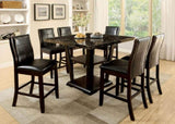 ZNTS Transitional Dining Room Counter Height Chairs Set of 2pc High Chairs only Brown Cherry Unique B011P156648