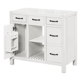 ZNTS 36''Bathroom Vanity without Sink,Modern Bathroom Storage Cabinet with 2 Drawers and 2 Cabinets,Solid WF316255AAK