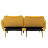 ZNTS COOLMORE Couches for Living Room 65 inch, Mid Century Modern Velvet Love Seats Sofa with 2 Bolster W153967007