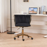 ZNTS Office Desk Chair, Upholstered Home Desk Chairs with Adjustable Swivel Wheels, Ergonomic W1361121793