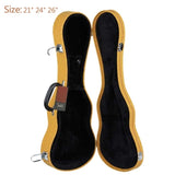 ZNTS 23" Top Grade Concert Leather Ukulele Case Yellow 94736264