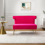 ZNTS Cadmus Armless Loveseat FUCHSIA W1137141122