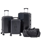 ZNTS Luggage Set 4 pcs , PC+ABS Durable Lightweight Luggage with Collapsible Cup W1668135439