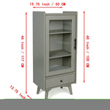 ZNTS Modern Bathroom Storage Cabinet & Floor Standing cabinet with Glass Door with Double Adjustable W1801109229
