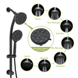 ZNTS Multi Function Dual Shower Head - Shower System with 4.7" Rain Showerhead, 7-Function Hand Shower, W124361904