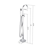 ZNTS Freestanding Bathtub Faucet with Hand Shower W1533125181