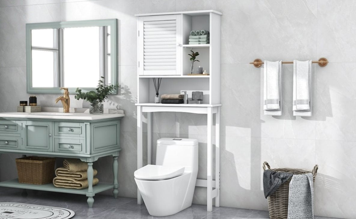 Buy wholesale Laurent Set, Shelf Over Toilet + Medium Wall Cabinet
