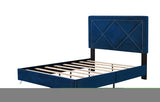 ZNTS B109 Queen bed .Beautiful brass studs adorn the headboard, strong wooden slats + metal legs with W130254230