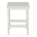 ZNTS 36*36*47cm Single Layer Square HDPE Side Table White 27369810