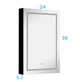 ZNTS LED Lighted Bathroom Medicine Cabinet with Mirror, Surface Lighted Medicine W1272120811
