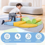 ZNTS Soft Climb and Crawl Foam Playset 6 in 1, Soft Play Equipment Climb and Crawl Playground for TX307728AAL