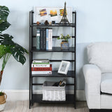 ZNTS No-Assembly Folding Bookshelf, Storage Shelves 4 Tiers, Stand Storage Rack Shelves Bookcase for Home W1314120225