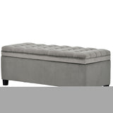ZNTS U-stye Upholstered Flip Top Storage Bench with Button Tufted Top WF280924AAE