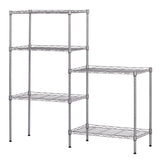 ZNTS Changeable Assembly Floor Standing Carbon Steel Storage Rack Silver 54924418