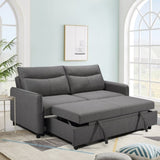 ZNTS 3 in 1 Convertible Sleeper Sofa Bed, Modern Fabricseat Futon Sofa Couch w/Pullout Bed, Small W141765014