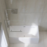 ZNTS Goodyo 31"X55" Bathtub Screen Framless Shower Door Tempered Glass Shower Panel W122343125