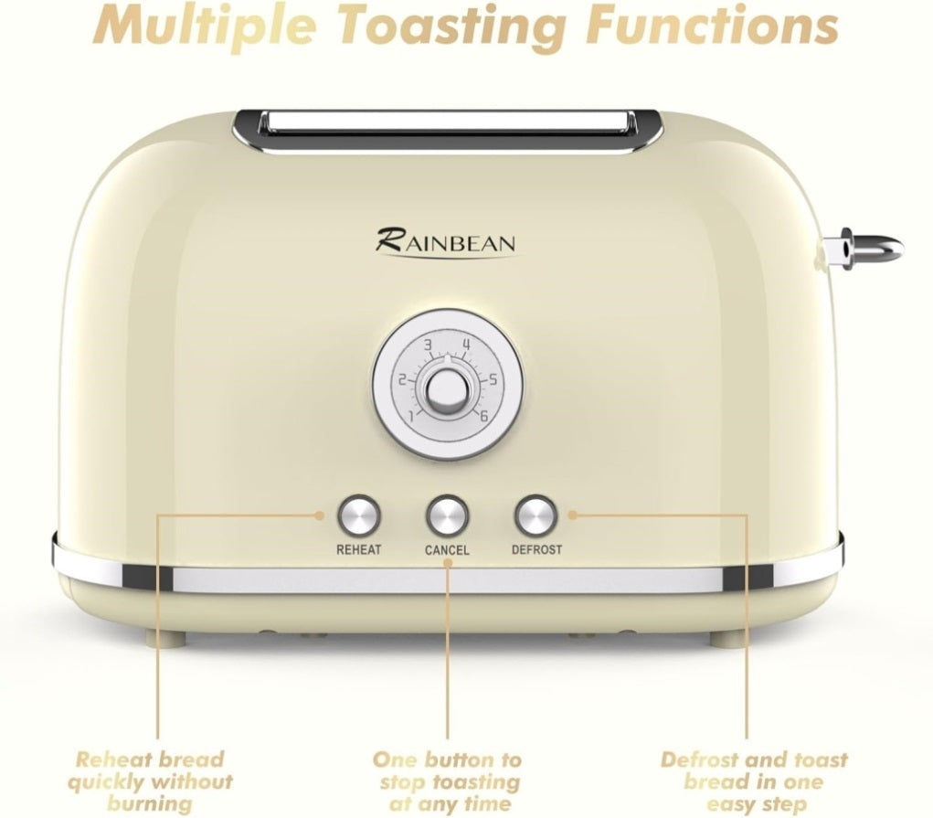 ZNTS Toaster 2 Slice Retro Toaster Stainless Steel with 6 Bread Shade –  ZNTS Wholesale United States