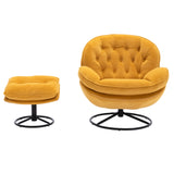 ZNTS Accent chair TV Chair Living room Chair with Ottoman-Yellow W67632624