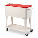 ZNTS 80Qt Red &White Box White Square Foot Tube With Drain Pipe Freezer Incubator 89582455
