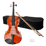 ZNTS 16" Acoustic Viola Case Bow Rosin Nature Color 58481077