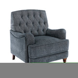 ZNTS Butner Tufted Arm Chair - Navy B05081521