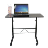 ZNTS Removable P2 15MM Chipboard & Steel Side Table Black 35949571