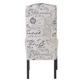 ZNTS Dining Script Fabric Accent Chair with Solid Wood Legs, Set of 2 PP193583AAA