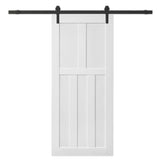 ZNTS CRAZY ELF 36" x 84" Five Panel Real Primed Door Slab, DIY Panel Door, Modern Interior Barn Door, W936104278