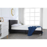ZNTS Simple PU Bed Frame Black 37547314