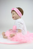 ZNTS Pink Princess Skirt Fashionable Play House Toy Lovely Simulation Baby Doll with Clothes Size 22" 75133696