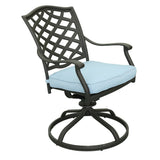 ZNTS Dining Swivel Chair, Blue, Set of 2 ABQ-ALT-LD15727-11-YB15063