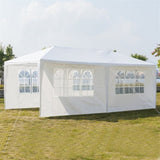 ZNTS 3 x 6m Four Sides Waterproof Tent with Spiral Tubes White 68326696