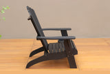 ZNTS Polystyrene Adirondack Chair - Black MBM-PKD02-BK