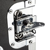 ZNTS 19" 10U Single Layer Double Door DJ Equipment Cabinet Black & Silver 43006598