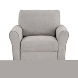 ZNTS Modern Transitional Sand Hued Textured Fabric Upholstered 1pc Chair Attached Cushion Living Room B01156548