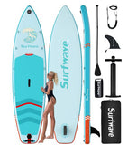 ZNTS Inflatable Stand Up Paddle Boards 10'8''*33"*6" With Premium SUP Accessories & Backpack, Leash, W144081500