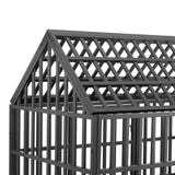 ZNTS Heavy Duty Dog Cage pet Crate with Roof & window on roof W206115370