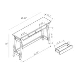 ZNTS Modern Console with One Drawer - White B107131403