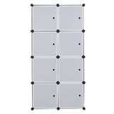 ZNTS 8 Cube Organizer Stackable Plastic Cube Storage Shelves Design Multifunctional Modular Closet 40658987