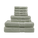 ZNTS 100% Cotton 8 Piece Antimicrobial Towel Set B035129622