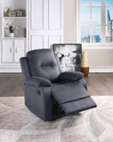 ZNTS Elegant Modern Ebony Color Microfiber Motion Recliner Chair 1pc Couch Manual Motion Plush Armrest B011P163883