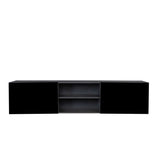 ZNTS FCH Modern Minimalist Floating TV Stand for 65-inch TVs, High Glossy Wall-Mounted Entertainment 06436605