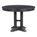 ZNTS TREXM Farmhouse Dining Table Extendable Round Table for Kitchen, Dining Room WF305980AAB