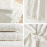 ZNTS Cotton Dobby Slub 6 Piece Towel Set B03596684