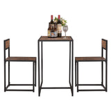 ZNTS Elm Wood Simple Breakfast Table And Chair Three-Piece [90x47x75.5cm] 27997833