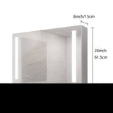 ZNTS Bathroom Medicine Cabinet with Lights, 36×24 Inch LED Medicine Cabinet with Mirror, Double Door W1738100828