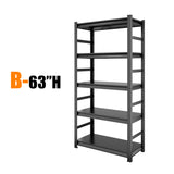 ZNTS Adjustable Heavy Duty Metal Shelving - 5-Tier Storage Shelves, 2000LBS Load, Kitchen, Garage, Pantry W1831121743