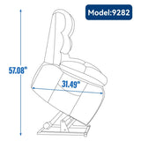 ZNTS Lift Recliner Chair Heat Massage Dual Motor Infinite Position Up to 350 LBS Large Electric Power W1803P151610