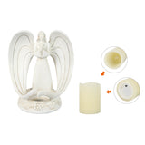 ZNTS Nordic Style Resin Angel Electronic Candle Holder Living Room Church Decorations 89776880