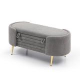 ZNTS Modern End of Bed Bench with Storage Upholstered Sherpa Fabric Large Storage Bench Ottoman Shoe W1117107094